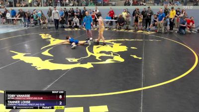 86 lbs Quarterfinal - Tanner Lohse, Cordova Pounders Wrestling Club vs Toby Vanasse, Bethel Freestyle Wrestling Club