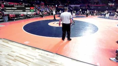 1A 120 lbs Champ. Round 1 - Jeremiah Lawrence, Chicago (De La Salle) vs Isaiah Perez, Oregon