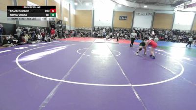 152 lbs Quarterfinal - Sadie Nadeau, Spaulding vs Sofia Vraka, Billerica