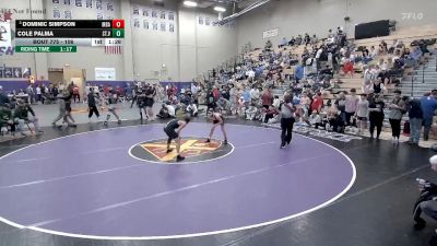 106 lbs Quarterfinal - Dominic Simpson, Montgomery Bell Aca. vs Cole Palma, St. Vincent St. Mary