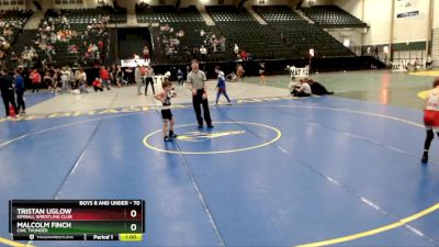70 lbs 7th Place Match - Tristan Uglow, Kimball Wrestling Club vs Malcolm Finch, CWC Thunder