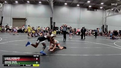 132 lbs Round 1 (8 Team) - Kimoni Giles, South Side WC Black vs Lukas Norbury, D3 Training Center