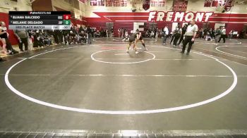 115 lbs 3rd Place Match - Eliana Salcedo, Hollister High School vs Melanie Delgado, John H Pitman