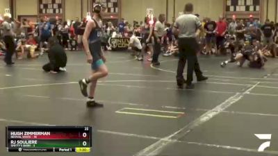 91 lbs Round 4 (6 Team) - RJ Souliere, Smitty`s Barn vs Hugh Zimmerman, Revival White