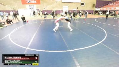 130 lbs Cons. Round 2 - Allison Kraemer, MO West Championship Wrestling Club vs Riley Hanrahan, Team Nazar Training Center