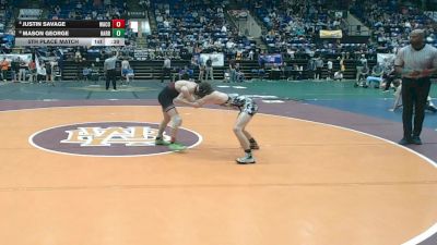 3 - 113 lbs 5th Place Match - Mason George, Harrisonburg vs Justin Savage, Warren County
