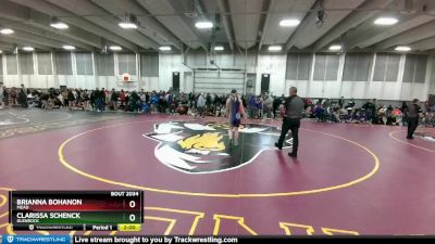 135 lbs Champ. Round 1 - Clarissa Schenck, Glenrock vs Brianna Bohanon, Mead