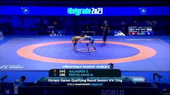 53 kg Og Qualifier - Emma Jonna Denise Malmgren, Sweden vs Maria Prevolaraki, Greece