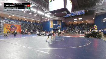 157 lbs Champ. Round 3 - Zeno Moore, Lake Highland Preparatory School vs Myles Burroughs, Northfield Mt Hermon