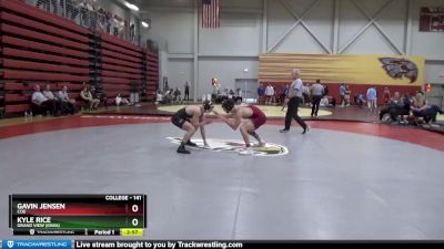 141 lbs Semifinal - Kyle Rice, Grand View (Iowa) vs Gavin Jensen, Coe