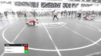 120 lbs Semifinal - Anthony Garza, Dethrone WC vs Aiden Sweat, Kalispell WC