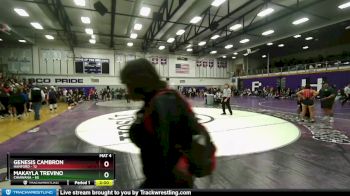 100 lbs Champ. Round 2 - Makayla Trevino, Chiawana vs Genesis Cambron, Hanford