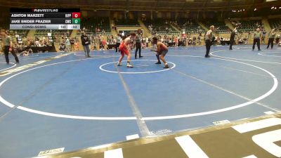 132 lbs Consolation - Ashton Marzett, KIPP TULSA vs Jake Snider Frazier, Claremore Wrestling Club