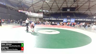 132 lbs 3rd Place Match - Gabe Johnson, Snoqualmie Valley Wrestling Club vs Kyler Fish, Mat Rats Rebooted Wrestling
