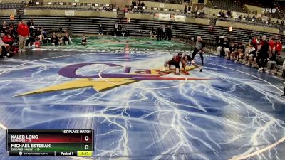 133 lbs Finals (8 Team) - Michael Esteban, Chicago Marist vs Kaleb Long, Shakopee