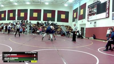 285 lbs 1st Place Match - Lucas Adkins, Ellet vs Kevin Eubanks, Garfield Heights