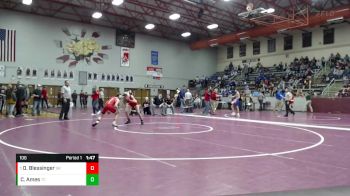 106 lbs Quarterfinal - Owen Blessinger, Southridge vs Camden Ames, Tell City