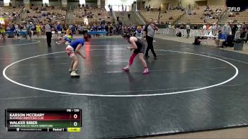 130 lbs Cons. Round 3 - Walker Biber, Cumberland Co Youth Wrestling vs Karson Mccrary, Blackman Wrestling Club