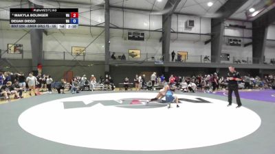 Junior Girls FS - 135 lbs Cons. Round 4 - Makyla Bolinger, WA vs Deijah Diego, WA
