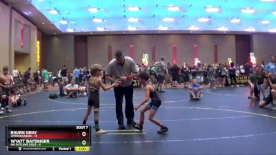 55 lbs Semis & 1st Wrestleback (8 Team) - Wyatt Baysinger, MO Outlaws Gold vs Raven Gray, Untouchables