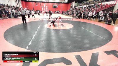 113 lbs Cons. Round 3 - Carter Williquette, MARSHFIELD, WI vs David Bilhorn, MILTON (WI)