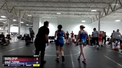 114 lbs Round 1 (4 Team) - Kaura Coles, South Side WC vs Hailey Turner, Tri State Training Center Blue