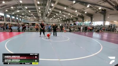 55 lbs 5th Place Match - Sophia Herrera, ONE Wrestling Academy vs Aaron Arroyos, El Paso Enforcers Wrestling Club