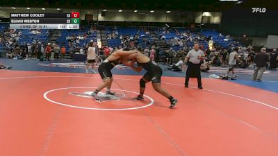 285 lbs Consi Of 16 #1 - Matthew Cooley, CA vs Elijah Weston, SC