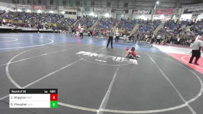 70 lbs Round Of 32 - Jacen Wiggins, North Fork Miners vs Dace Plaugher, La Veta