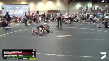 90 lbs Quarterfinals (8 Team) - Kosta Hatzigeorgio, Team Gotcha vs Christian Corcoran, Team Gotcha Black