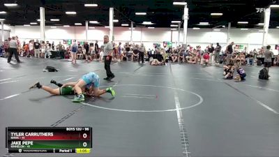 96 lbs Round 4 - Tyler Carruthers, NHWC vs Jake Pepe, Kinnelon