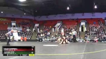 160 lbs Quarterfinals (8 Team) - Calix Campbell, Hudson Area HS vs Cayden Mys, Pine River Area HS