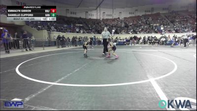 46 lbs Semifinal - Emmalyn Gibson, Wolfpak Wrestling vs Danielle Clifford, Garage Dawgs