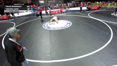 140 lbs Cons. Semis - Khloe Meisenbach, Beat The Streets Bay Area Wrestling vs Annyssa Lopez, Legacy Wrestling Center