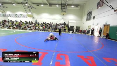 149 lbs Cons. Round 3 - Isaia Tuimavave, Bakersfield College vs Matthias Valdez, Victor Valley College