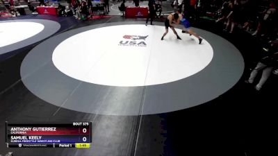 157 lbs Cons. Round 2 - Anthony Gutierrez, California vs Samuel Keely, Eureka Freestyle Wrestling Club