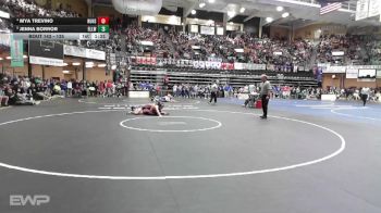 135 lbs Quarterfinal - Jenna Borror, Ellinwood HS vs Mya Trevino, Russell HS