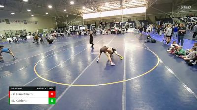138 lbs Semifinal - Benjamin Kohler, Wasatch vs Kolby Hamilton, Evanston Elite Wrestling