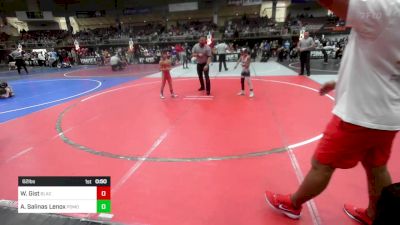 62 lbs Semifinal - Whitaker Gist, Black Fox Wrestling Academy vs Anthony Salinas Lenox, Pomona Elite