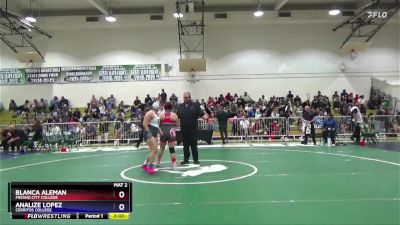 180 lbs Quarterfinal - Blanca Aleman, Fresno City College vs Analize Lopez, Cerritos College