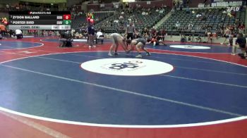 4A 215 lbs Cons. Semi - Porter Bird, GRAVETTE HIGH SCHOOL vs Zydon Ballard, BERRYVILLE HIGH SCHOOL