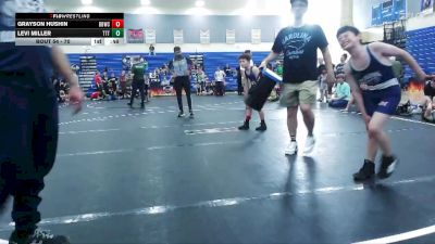 70 lbs Cons. Semi - Levi Miller, Trinity Top Team vs Grayson Hushin, Backyard Bullies Wrestling Clu