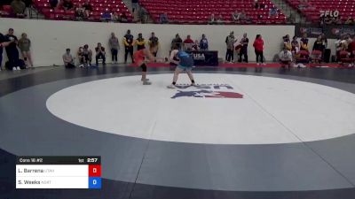 55 kg Cons 16 #2 - Lianny Barrena, Utah vs Samantha Weeks, North Dakota