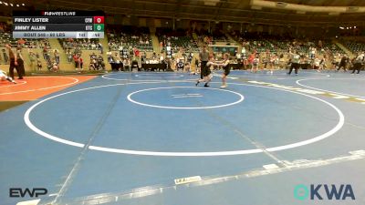 60 lbs Semifinal - Finley Lister, Coweta Tiger Wrestling vs Jimmy Allen, Owasso Takedown Club