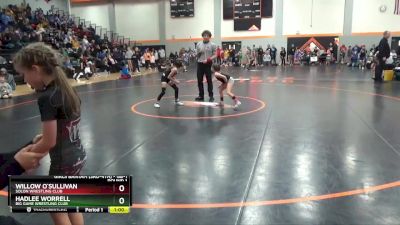 GB-1 lbs Round 1 - Hadlee Worrell, Big Game Wrestling Club vs Willow O`sullivan, Solon Wrestling Club