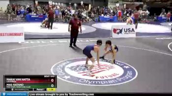 106 lbs Quarterfinal - Makai Van Natta, California vs Mas Hatano, Mad Dawg Wrestling Club