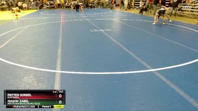 100 lbs Semifinal - Mason Zabel, PEM (Plainview/Elgin/Millville) vs Payten Sorbel, Flat Earth
