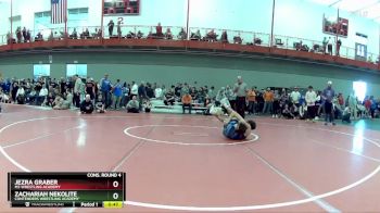 120 lbs Cons. Round 4 - Zachariah Nekolite, Contenders Wrestling Academy vs Jezra Graber, M3 Wrestling Academy