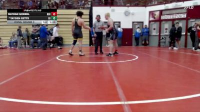 215 lbs Cons. Round 3 - Tayden Getts, East Noble vs Nathan Goebel, Northview