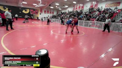 190 lbs Semifinal - Andrea Ramirez, Valencia Placentia vs Brianna Macias, Colony